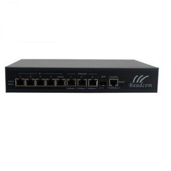 4 E1 over Gigabit Ethernet Multiplexer