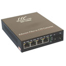 Unmanaged 4x 10/100Base-T RJ45 to 1x 100Base-FX SC/FC Ethernet Media Converter
