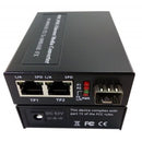Unmanaged 10/100Base-T RJ45 to 100Base-FX PoE Media Converter, IEEE802.3at/af, 30W per Port